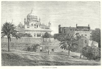 Der Palast von Lahore (Gravur) von English School