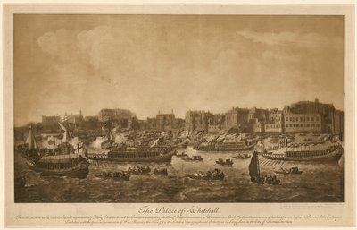 The Palace of Whitehall, 1683 av English School
