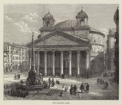 Pantheon, Roma (gravering) av English School