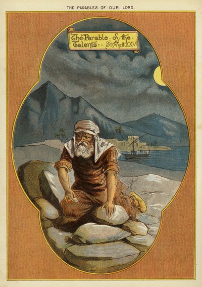 Kristi lignelser: lignelsen om gullposene (chromolitho) av English School
