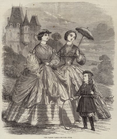 Paris-moten for juni (gravering) av English School