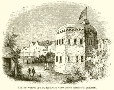 Paris Garden Theatre, Southwark, hvor Jonson av og til opptrådte av English School