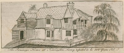 Prestehuset i Newington, Surrey, kjent for å være 300 år gammelt av English School