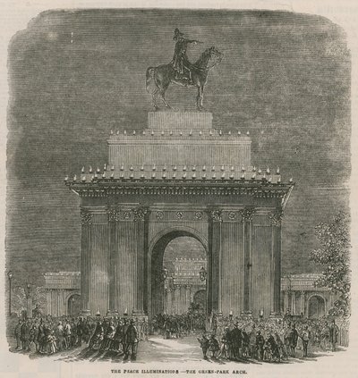 Fredsbelysningene ved Green Park Arch av English School