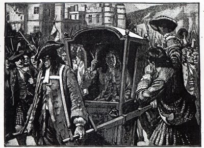 Folket i Edinburgh eskorterte hertugen av Hamilton til Holyrood Palace i 1706 av English School