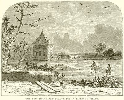 Pest House and Plague Pit i Finsbury Fields av English School