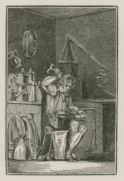 The Pewterer (gravering) av English School