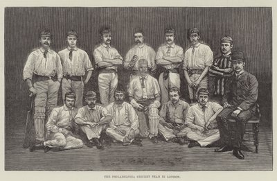 Philadelphia Cricket Team i London (gravering) av English School