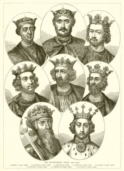 Plantagenet-kongene. (1154--1399) av English School
