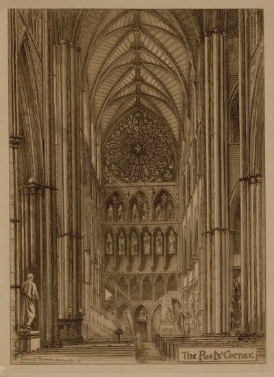 Poets Corner of Westminster Abbey av English School