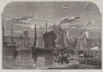 Port of Dieppe (gravering) av English School
