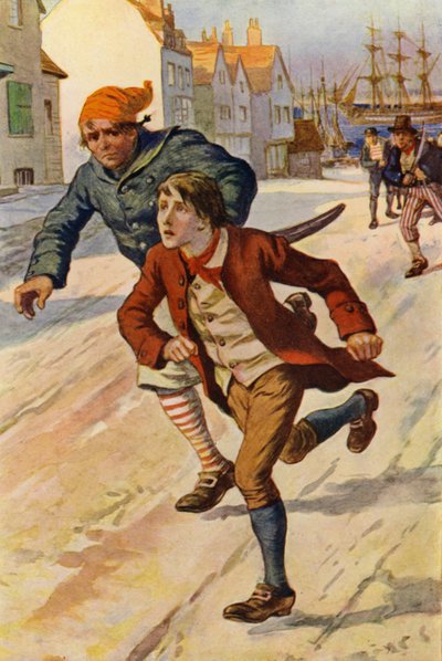 The Press-Gang (farge litho) av English School