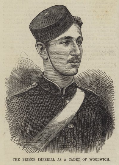 The Prince Imperial as a Cadet of Woolwich (gravering) av English School