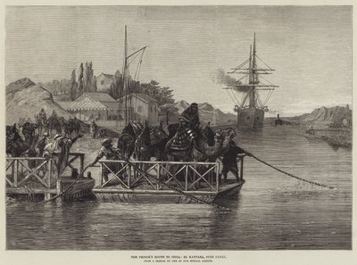Prinsens rute til India, El Kantara, Suez-kanalen (gravering) av English School