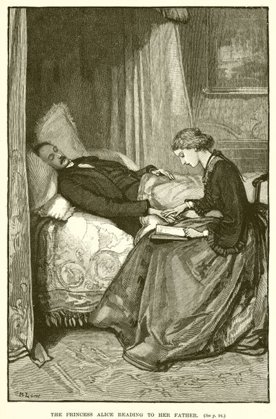 Prinsessen Alice leser for sin far av English School