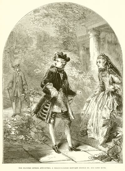 Prinsesse Amelia forsøker en forsoning mellom George III. og Lord Bute av English School