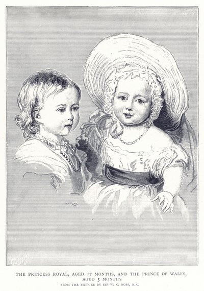 Princess Royal, 17 måneder, og Prince of Wales, 5 måneder av English School