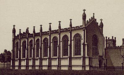 The Proprietary College Chapel, Cheltenham (litografi) av English School