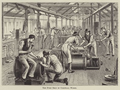 Pumpebutikken i Cornwall Works av English School