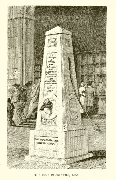 Pumpen i Cornhill, 1800 av English School