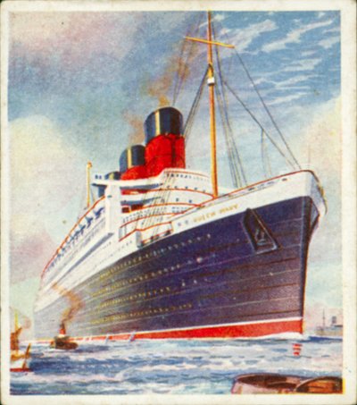 «Dronning Mary» (fargelitografi) av English School