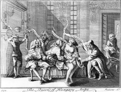Dronningen av Ungarn Stript, 1742 av English School