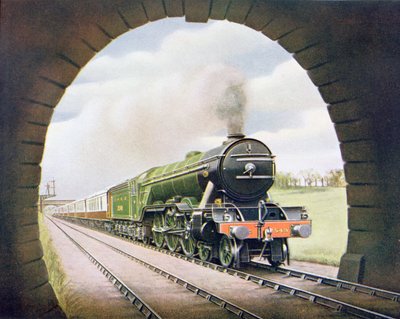 The Queen of Scots of the North Eastern Railway, illustrasjon fra The Wonder Book of Railways, fjortende utgave redigert av Harry Golding, 1929 av English School