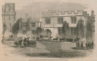 The Queens besøk til Birmingham - avgangen fra Warwick Castle av English School