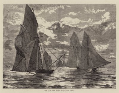 The Race over, tar inn Balloon Canvas av English School