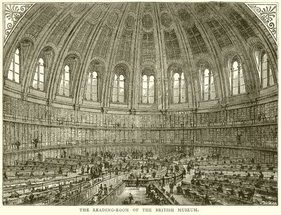 Lesesalen til British Museum av English School