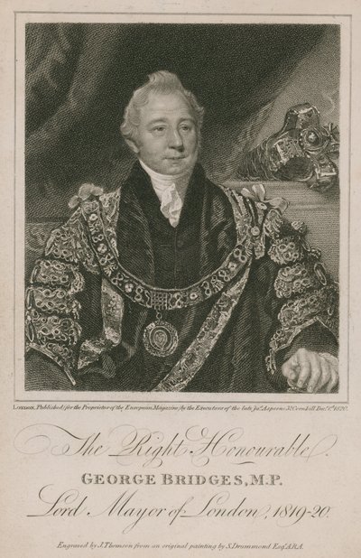 The Right Honorable George Bridges, Lord Mayor of London 1819-20 av English School