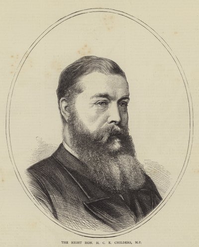 The Right Honourable H C E Childers, MP (gravering) av English School