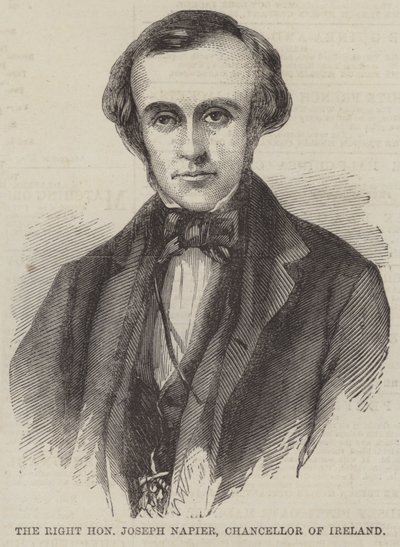 Høyre ærede Joseph Napier, kansler i Irland (gravering) av English School