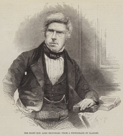 The Right Honorable Lord Brougham (gravering) av English School