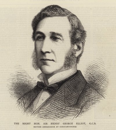 Høyre ærede Sir Henry George Elliot, GCB (gravering) av English School