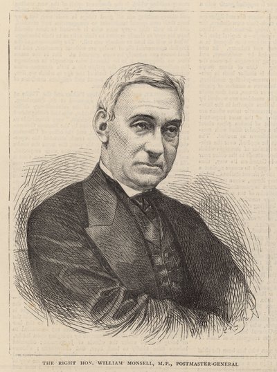 Høyre ærede William Monsell, generalpostmester av English School