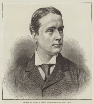 Høyre ærede jarl av Rosebery, utenriksminister (gravering) av English School