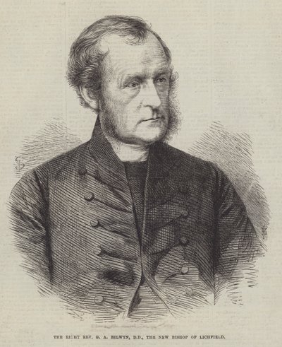 Den høyre pastor GA Selwyn, DD, den nye biskopen av Lichfield (gravering) av English School