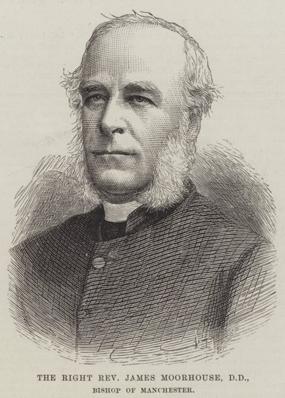 Den høyre pastor James Moorhouse, DD, biskop av Manchester (gravering) av English School