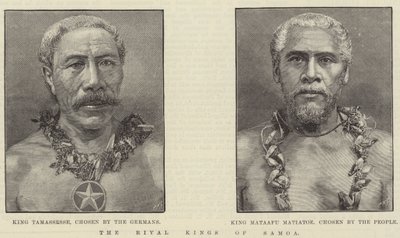 The Rival Kings of Samoa (gravering) av English School