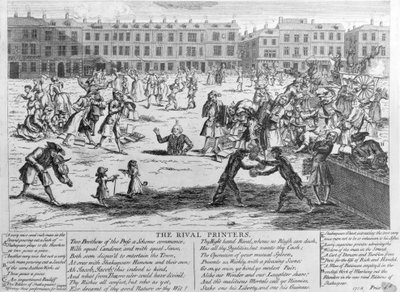 The Rival Printers, 1734 av English School