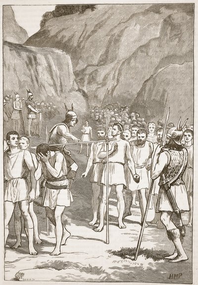 Romerne passerer under åket ved Caudine Forks av English School