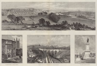 The Royal Agricultural Society Meeting i Plymouth (gravering) av English School