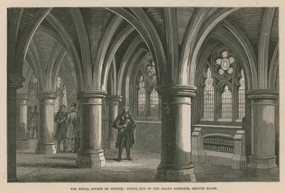 The Royal Courts of Justice: Nordenden av Grand Corridor, første etasje av English School