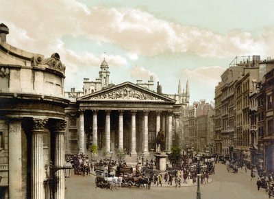 The Royal Exchange, London (håndfarget bilde) av English School
