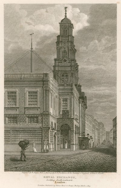 Royal Exchange, London, ser sørvestover av English School