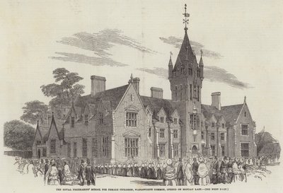 Royal Freemasons' School for Female Children, Wandsworth Common, åpnet mandag sist (gravering) av English School