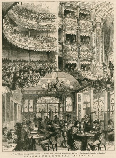 Royal Victoria Coffee Palace og Music Hall, London av English School