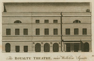 Royalty Theatre, Well Street, Wellclose Square, London av English School