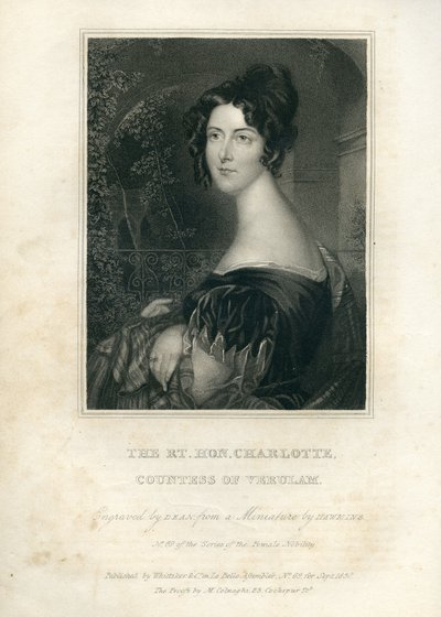 Rt. Hon. Charlotte, grevinne av Verulam, 1830 av English School